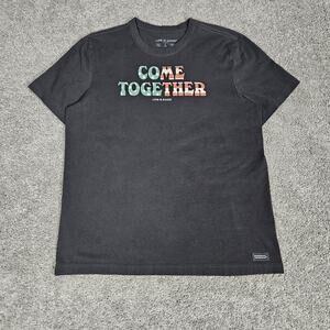 Life Is Good T-Shirt Mens Large Gray Crusher Tee Come Together Casual Normcore